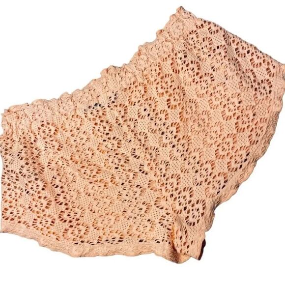 FREE PEOPLE Beach Crochet Love Shorts in Autumn Peach Size S New without Tag - Picture 6 of 9